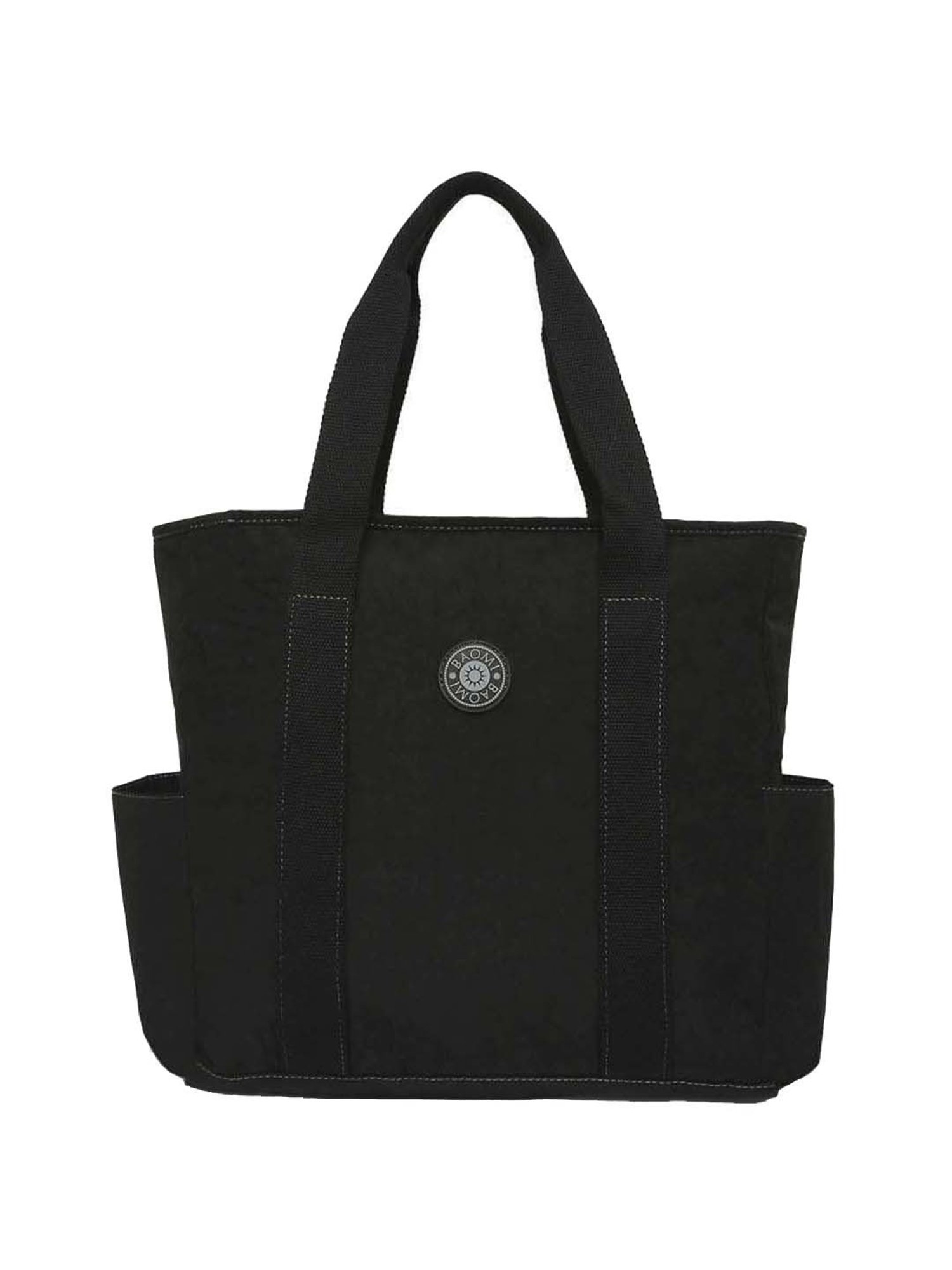 Baomi Black Solid Medium Handbag