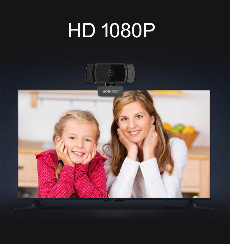 Web Camera Lens HD 1080P Visual 65 Degree Angle Automatical Focus Manually Rotate Lens With Digital Microphone to Keep Clear Voice USB Connecting Computer