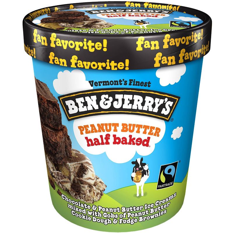 Ben & Jerry's Peanut Butter Half Baked Ice Cream - 16oz