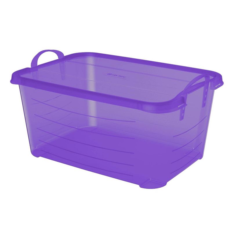 Life Story Purple Stackable Closet & Storage Box 55 Quart Containers (12 Pack)