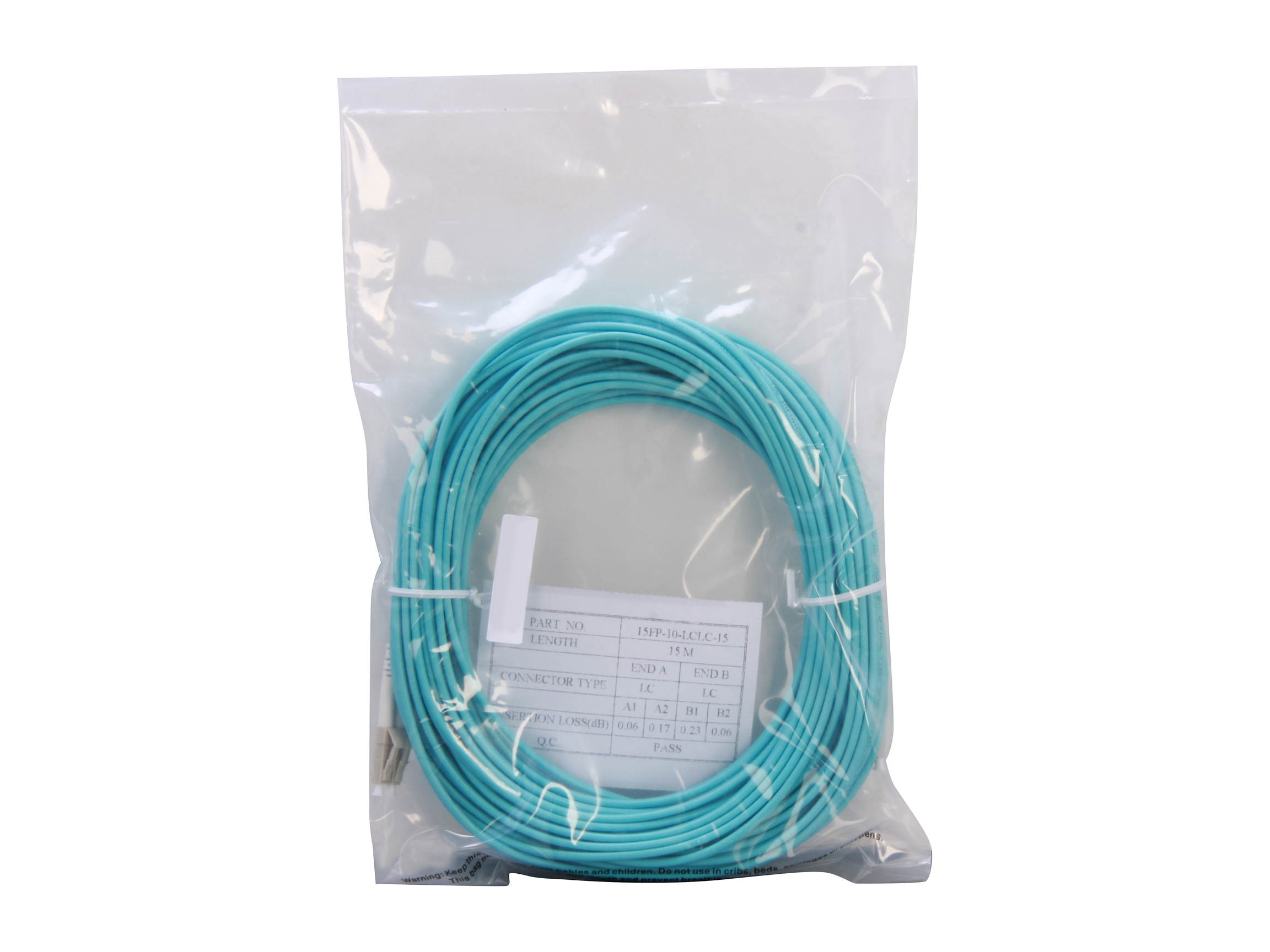 Link Depot FOM5A-LCLC-15 49.21ft.(15m) 10 Gb  Multimode 50/125 Duplex LSZH Fiber Patch Cable