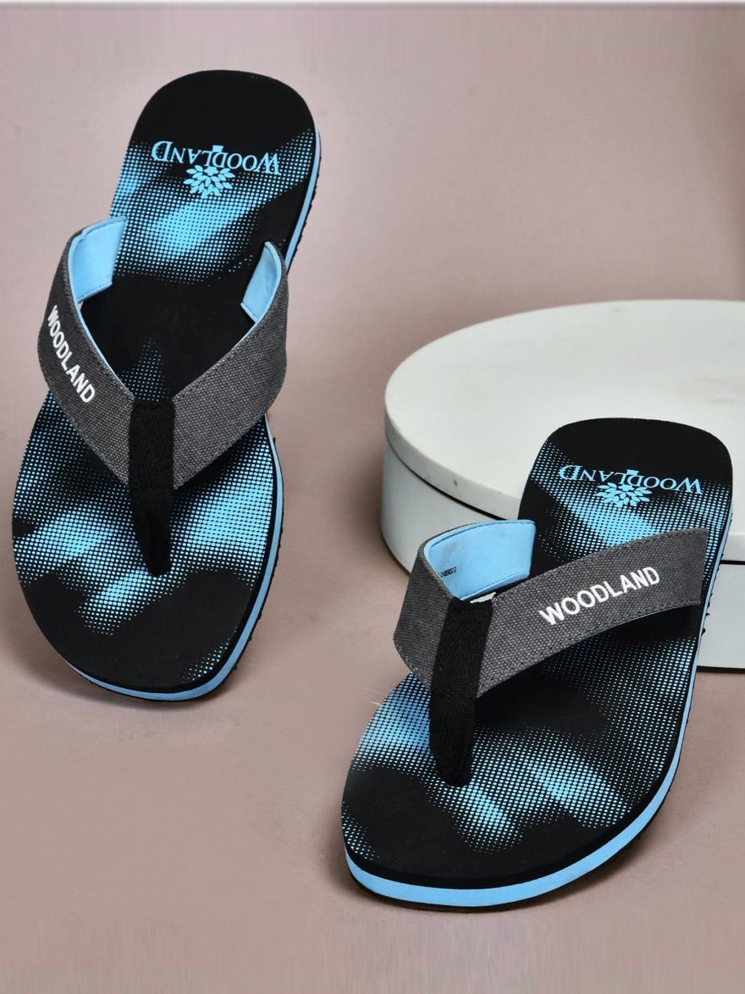 Woodland Men's Sky Blue Flip Flops