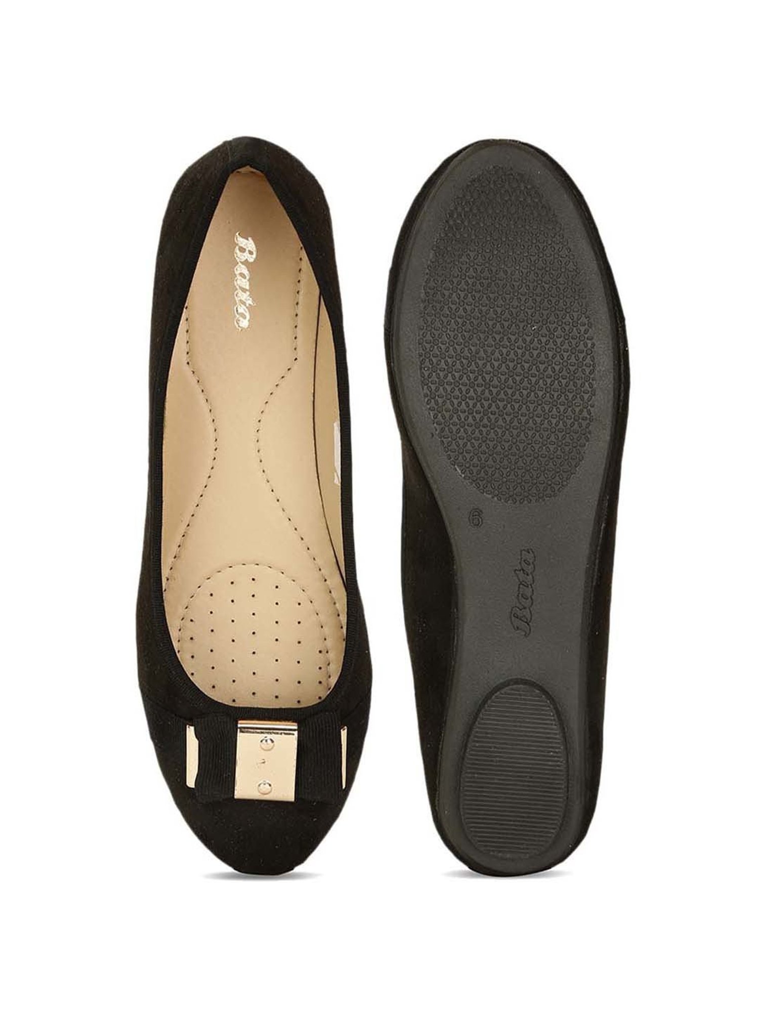Bata Women's Black Flat Ballets
