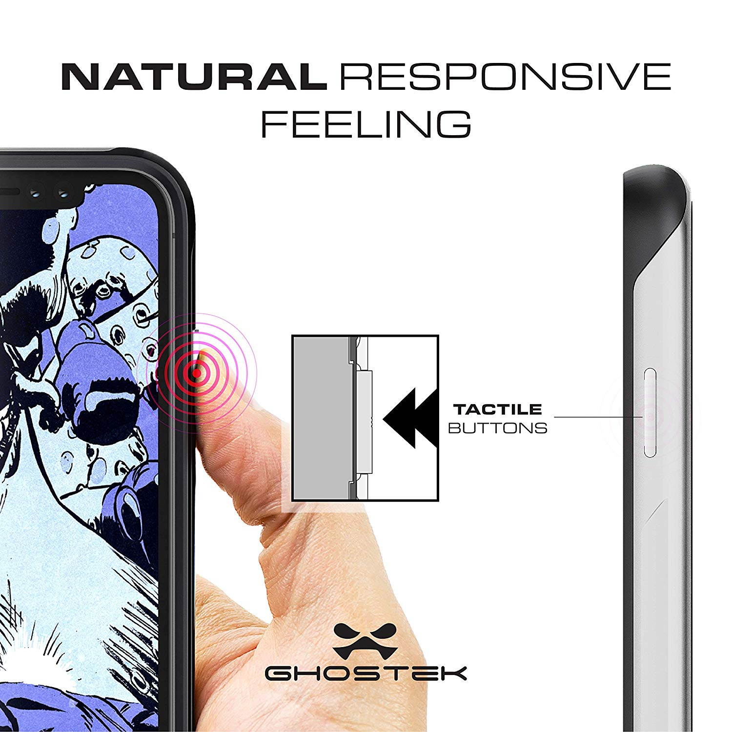 Ghostek Atomic Slim Shock Absorbing Protective Case Compatible with iPhone XR - Gold