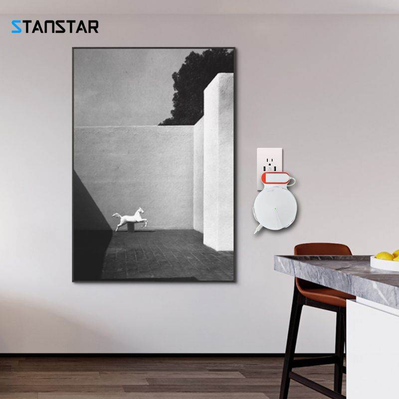 STANSTAR Wall Mount for TP-Link Deco M5 Whole Home Mesh WiFi System, Sturdy Bracket Holder for TP-Link Deco M5 Space Saving TP-Link Router Wall Holder Plug in Without Messy Wires or Screws(2pack)