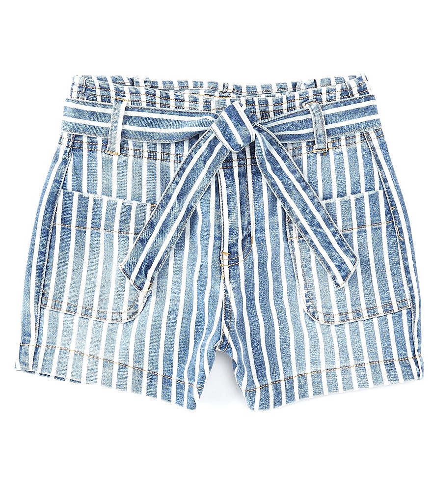 Celebrity Pink Big Girls 7-16 Striped Tie-Waist Shorts