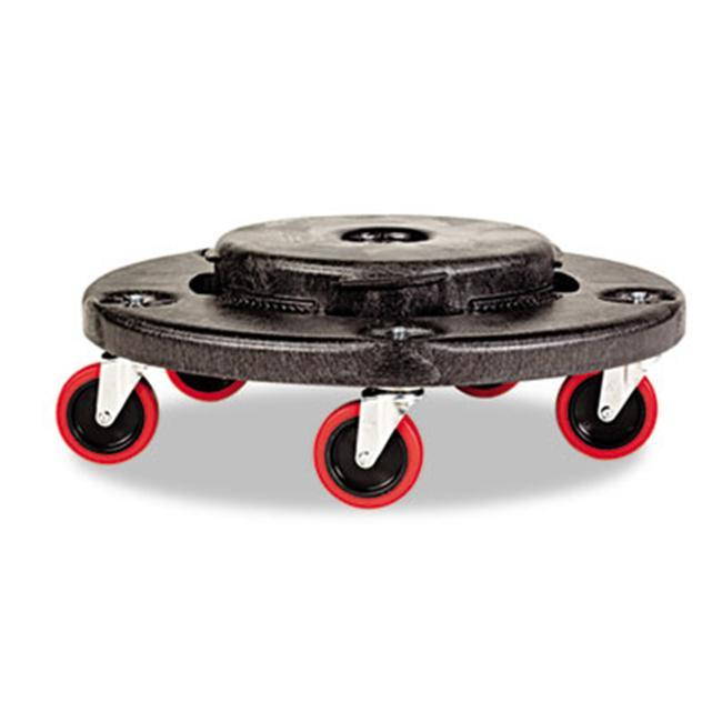 Brute Quiet Dolly, 250 lb Capacity, 18 1/4 dia. x 6 5/8h, Black