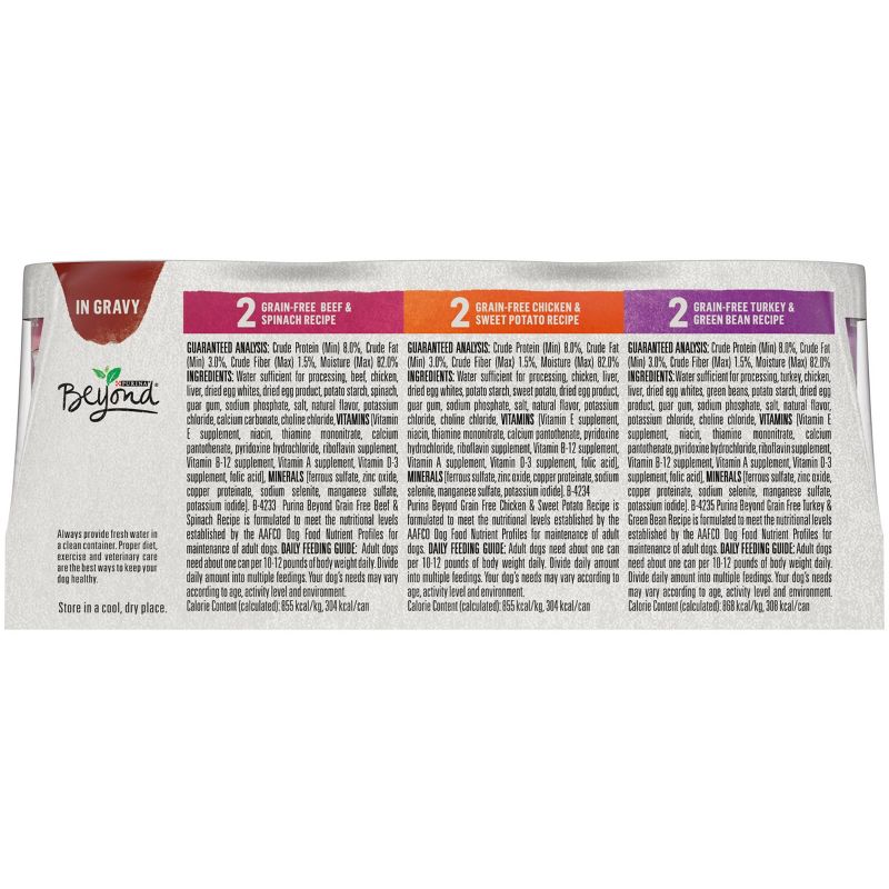 Purina Beyond Grain Free Beef, Chicken & Turkey Gravy Wet Dog Food - 12.5oz/6ct Variety Pack