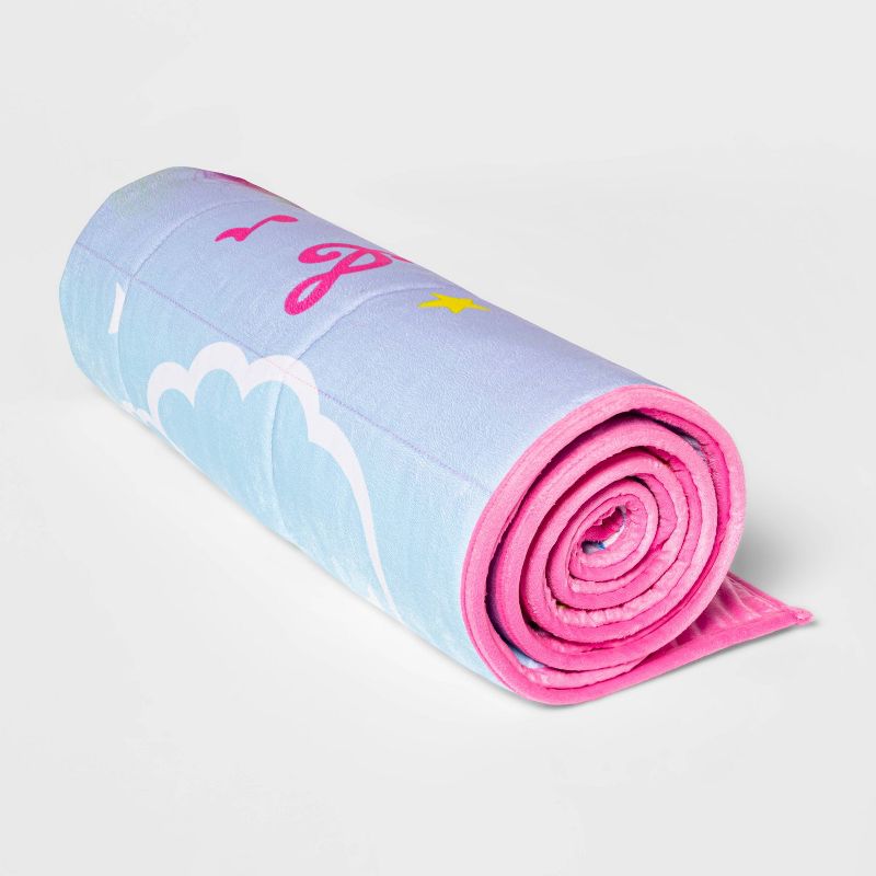 Trolls Standing on Rainbows Weighted Blanket