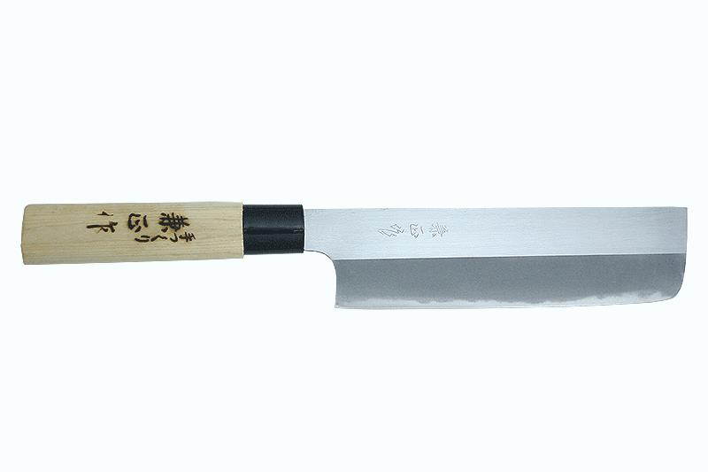 Kanetsune Nakiri 180mm With Plastic Bolster Magnolia wood handle, "Migaki" finished KC-564