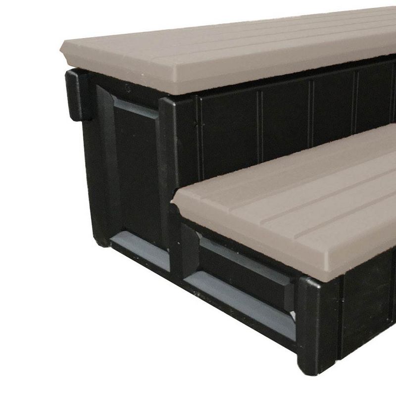 Confer Plastics 36 Inch Resin Spa/Hot Tub Storage Compartment Steps, Portabello