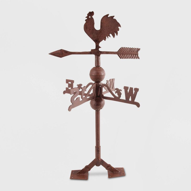 27" Iron Rooster Weathervane Brown - Esschert Design