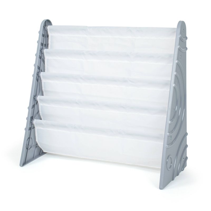 Kids' 4 Tier Bookshelf Organizer Gray/White - Humble Crew
