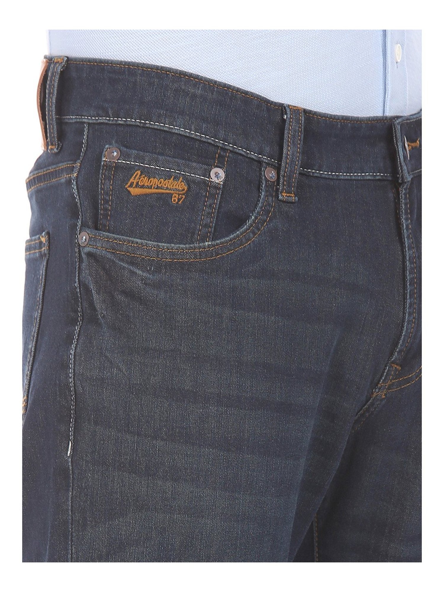 Aeropostale Navy Lightly Washed Jeans