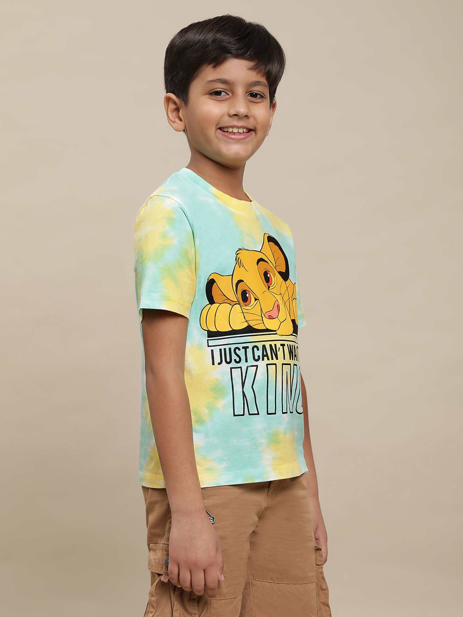 Kidsville Lion King Printed Multi Color Tshirt For Boys