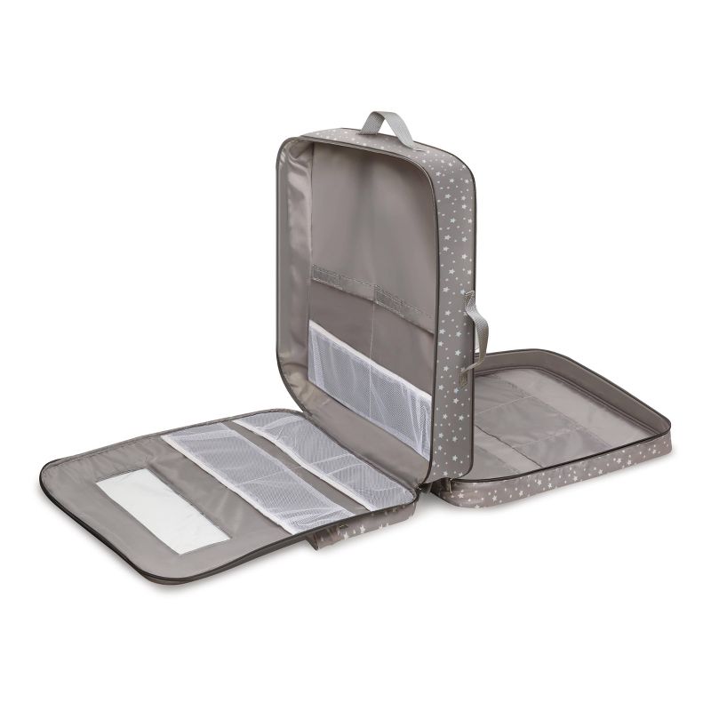 Pack Pretty Double Doll Carrier with 2 Sleeping Bags for 18" Dolls - Gray/Stars