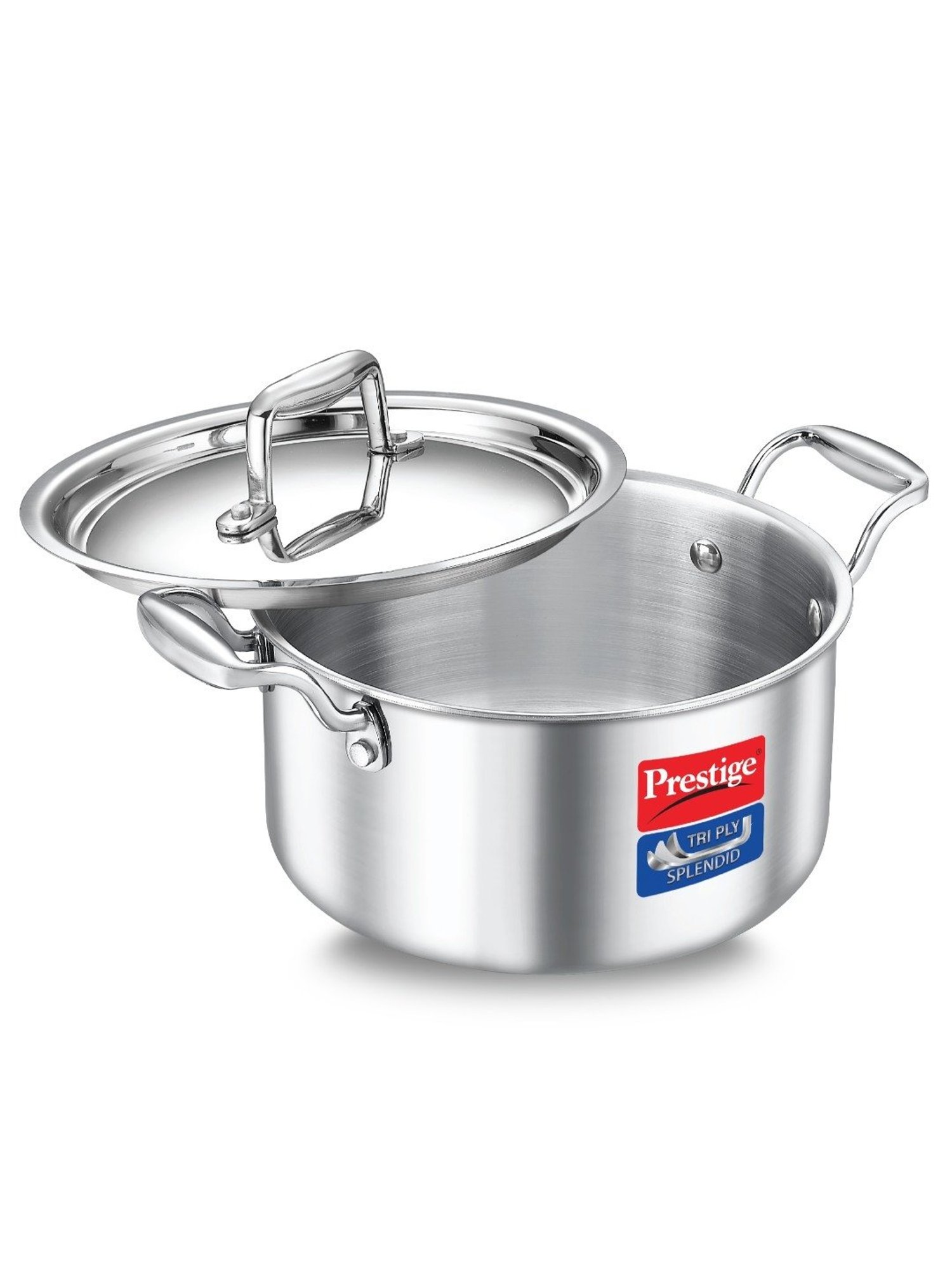 FnS Elantra Silver Stainless Steel Casserole With Lid (0.9 L)