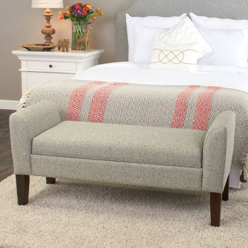 Tara Storage Bench Settee Gray - HomePop