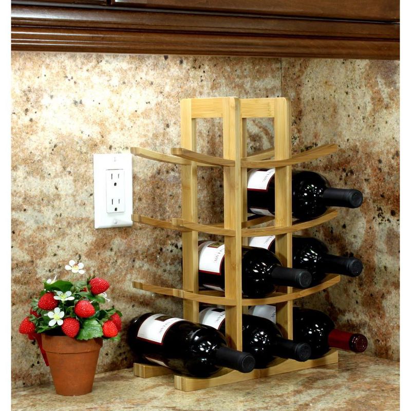 Oceanstar 12-Bottle Bamboo Wine Rack