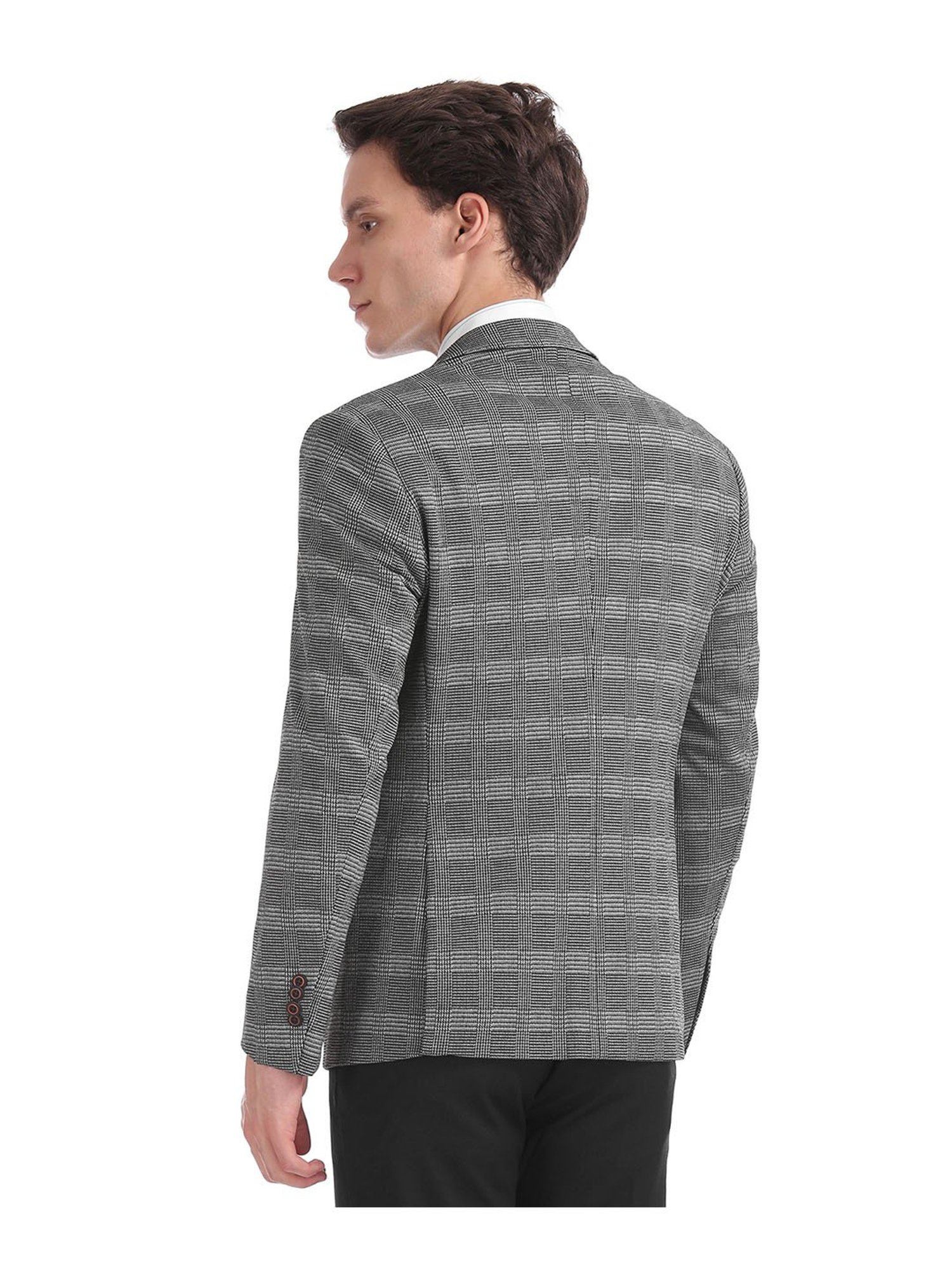 Arrow New York Grey Checks Blazer