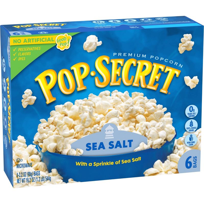 Pop Secret Sea Salt Microwave Popcorn - 6ct