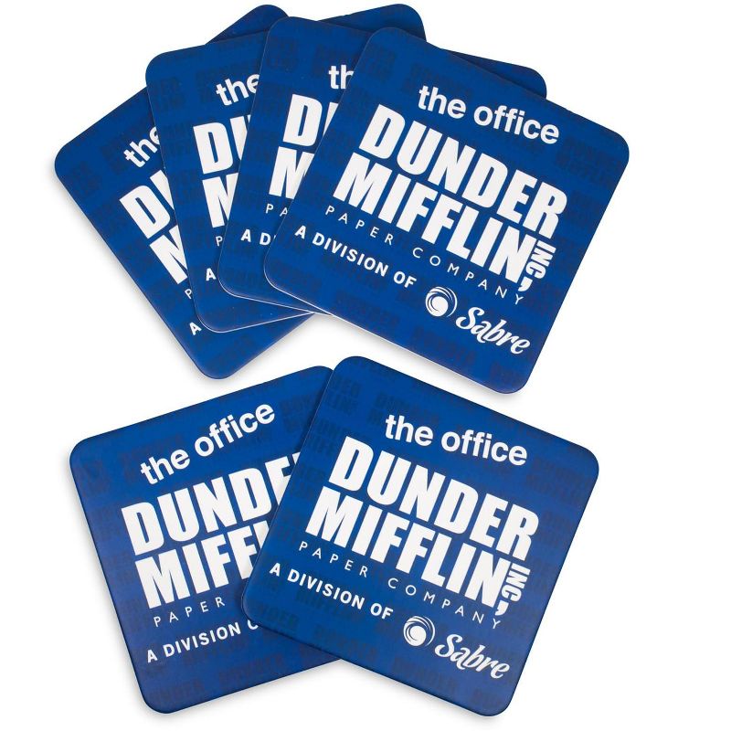 Silver Buffalo The Office Dunder Mifflin Logo Paper Drink Coasters | Set of 6