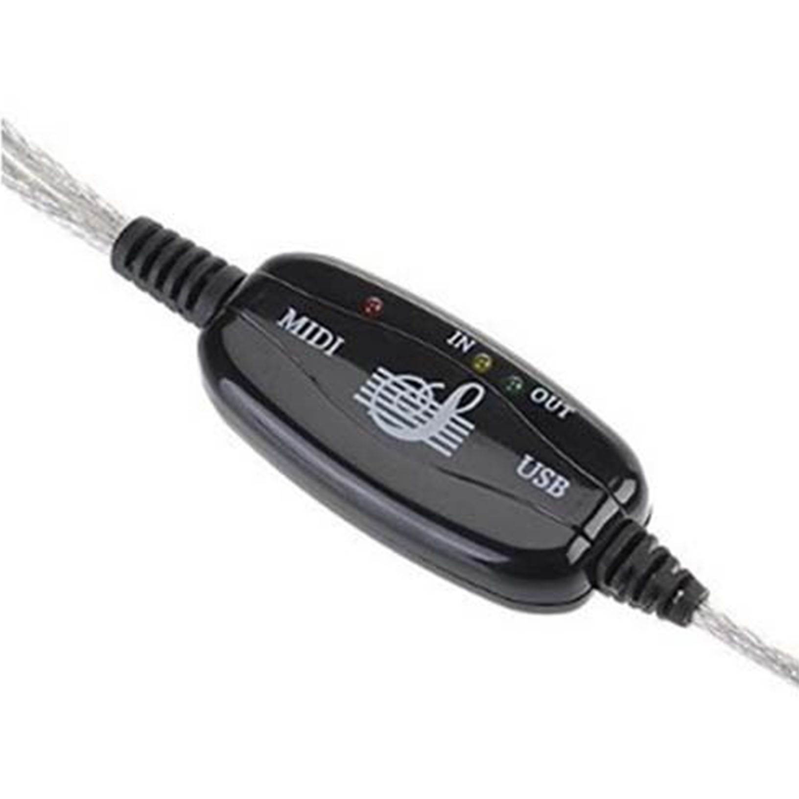 USB IN-OUT MIDI cable converter PC to music keyboard adapter cord X0Q5