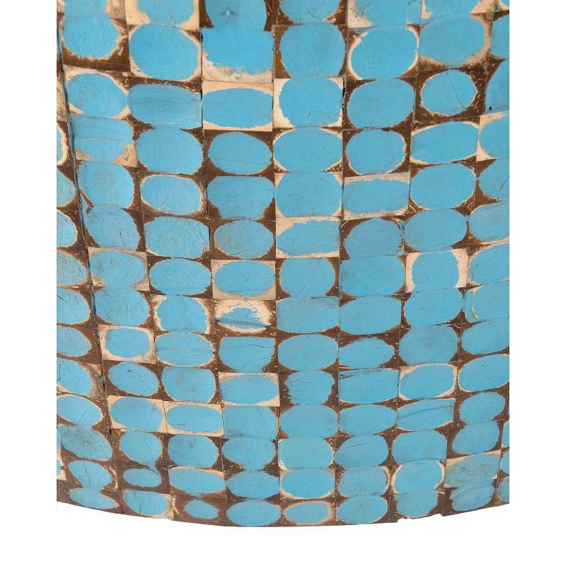 Cummings Coconut Shell Inlay Coffee Table Blue - East At Main