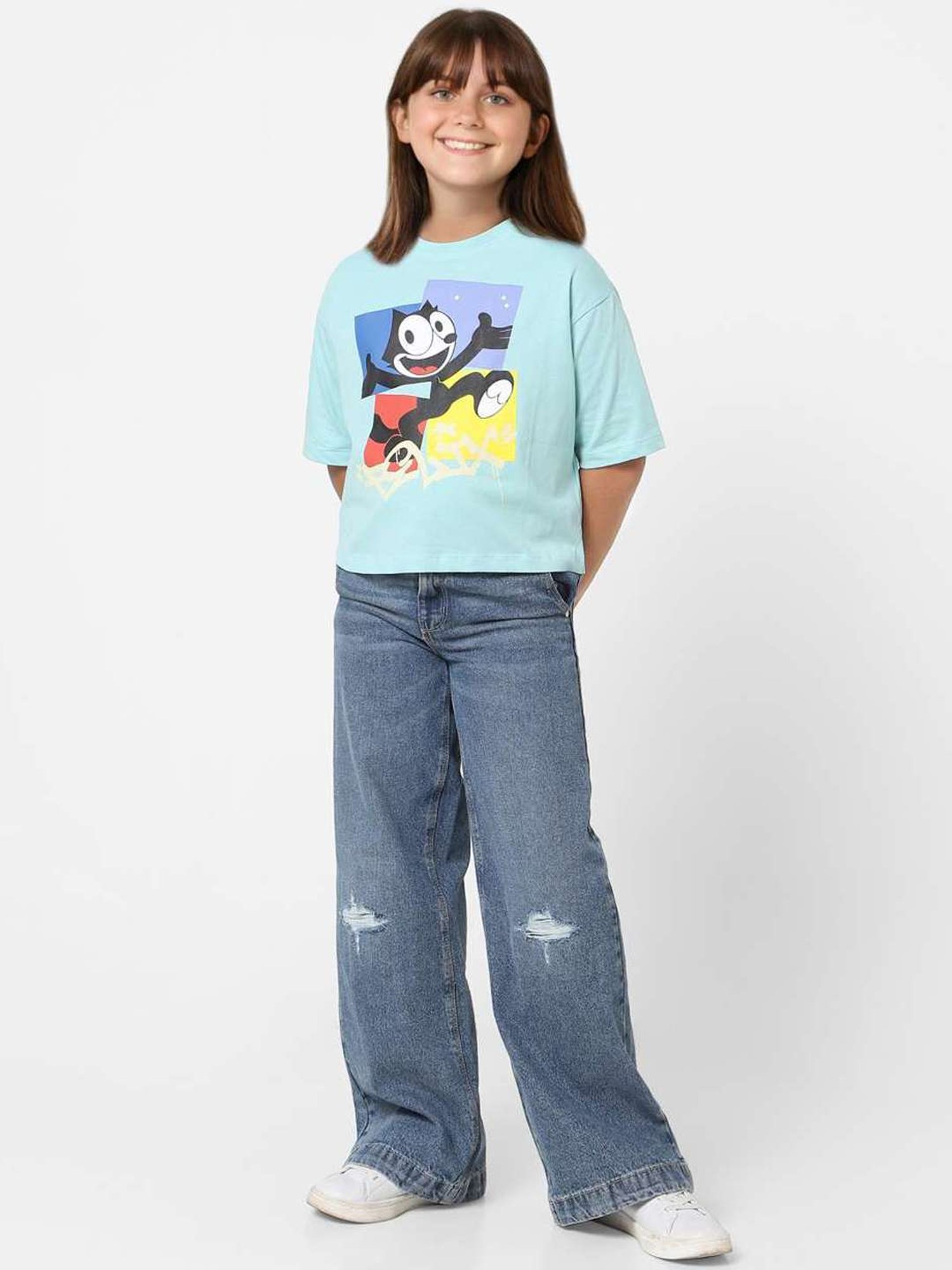 KIDS ONLY Blue Printed T-Shirt