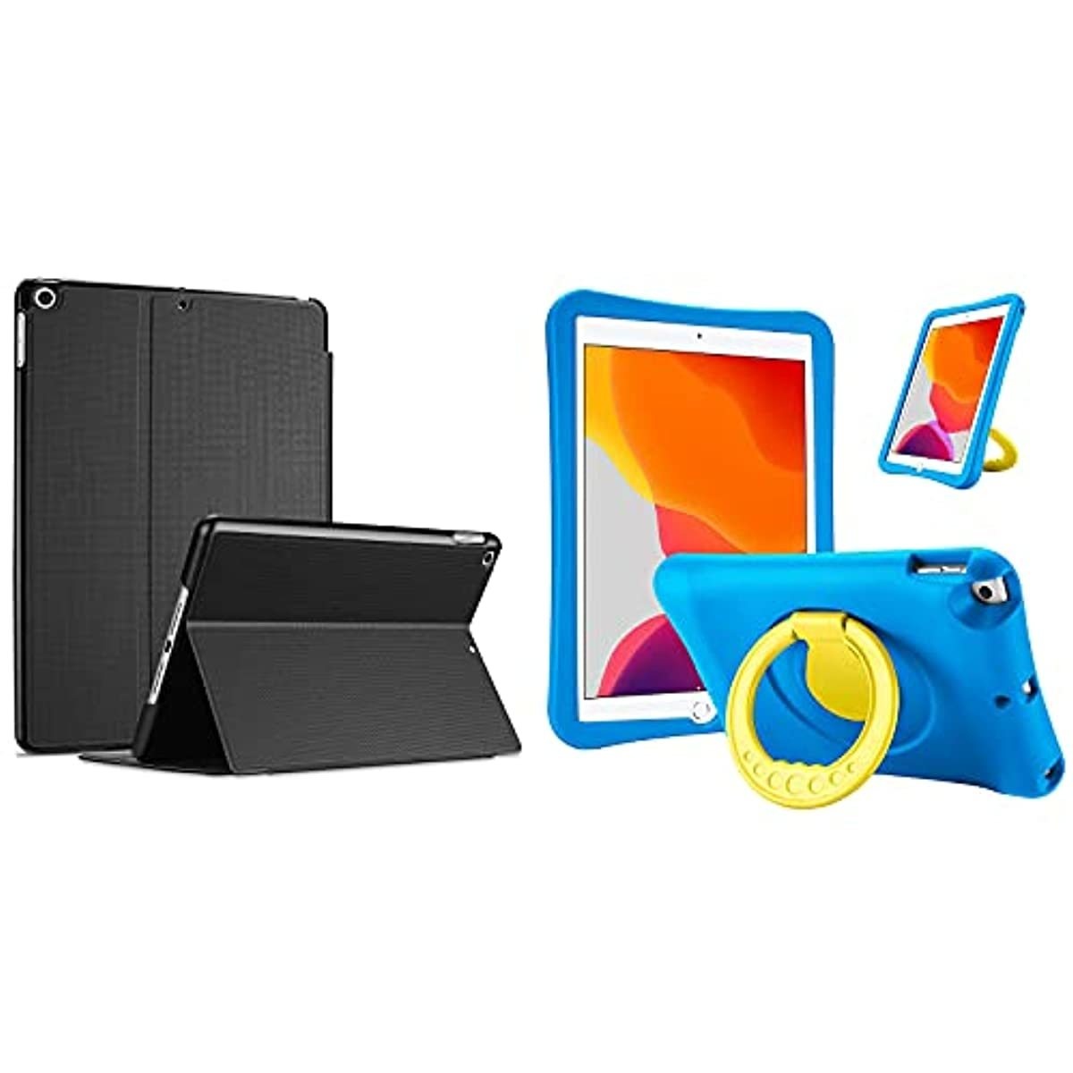ProCase iPad 10.2 Case 2020 iPad 8th Generation / 2019 iPad 7th Generation Case Bundle with ProCase Kids Case for iPad 10.2 8th Gen 2020 / 7th Gen 2019 / iPad Air 10.5 2019 / iPad Pro 10.5