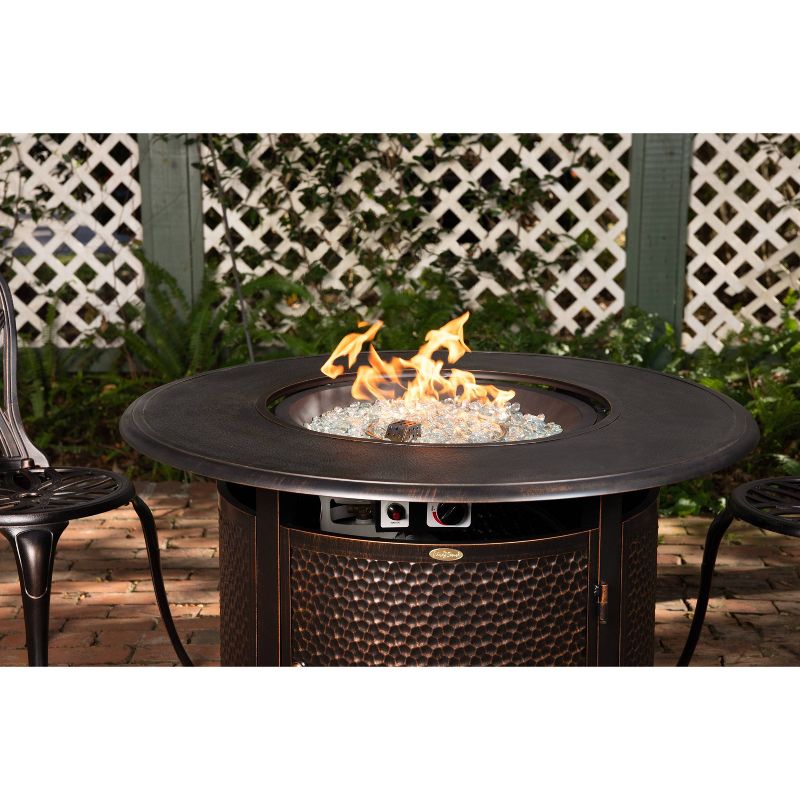 Weyland Round LPG Fire Pit - Antique Bronze - Fire Sense