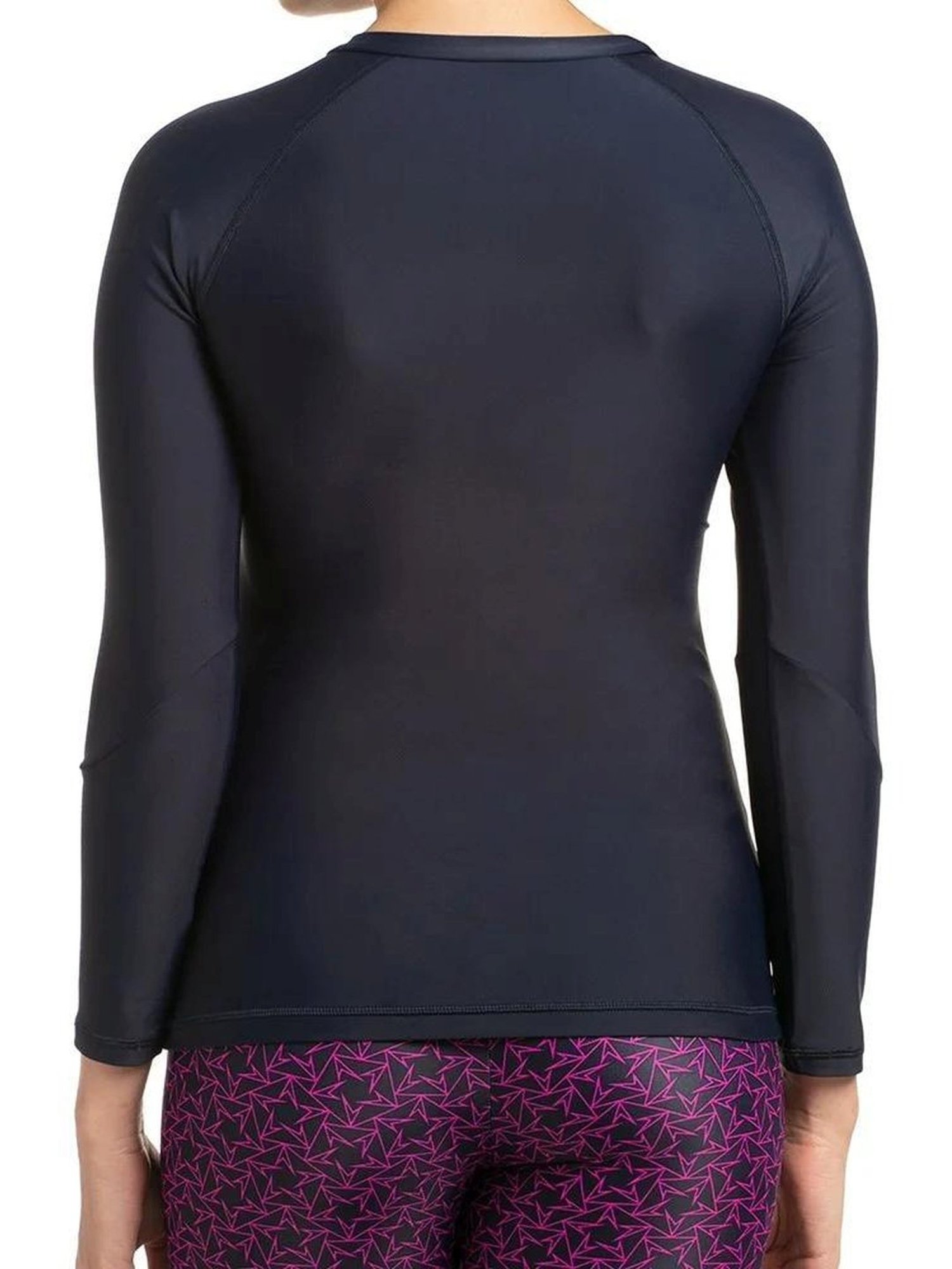 Speedo Navy Printed Swimwear Top