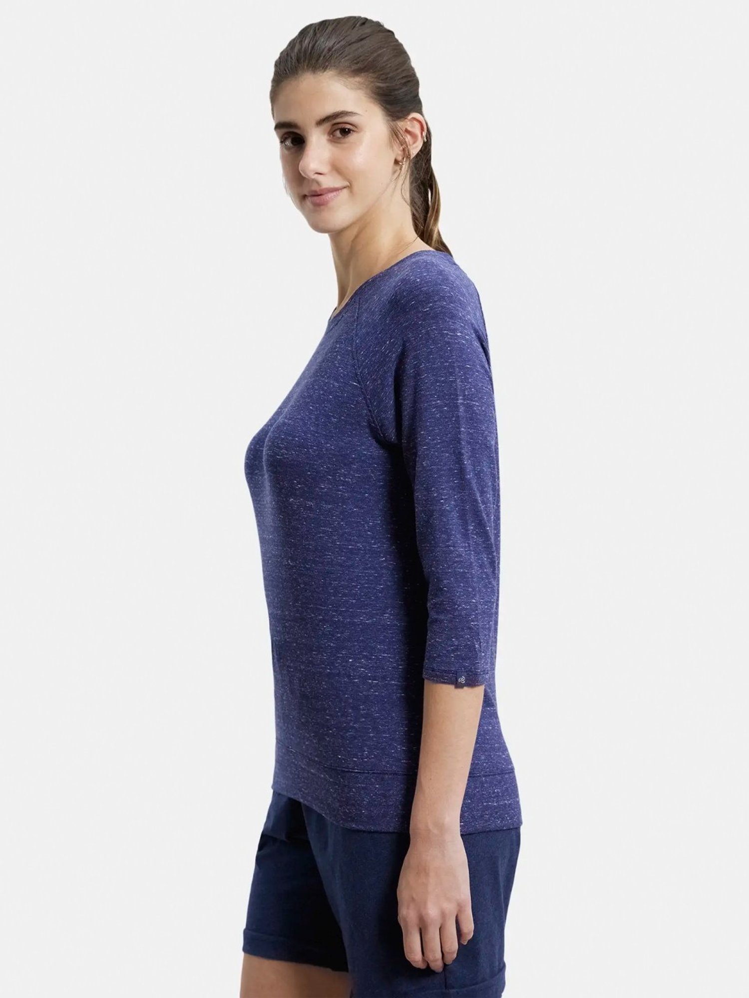 Jockey AW14 Women's Super Combed Cotton Viscose Regular Fit Solid Three Quarter Sleeve T-Shirt