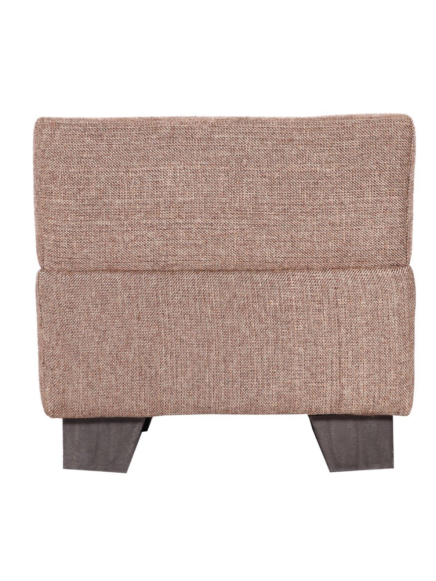 Ikiriya Iris Solid Beige Wood Ottoman