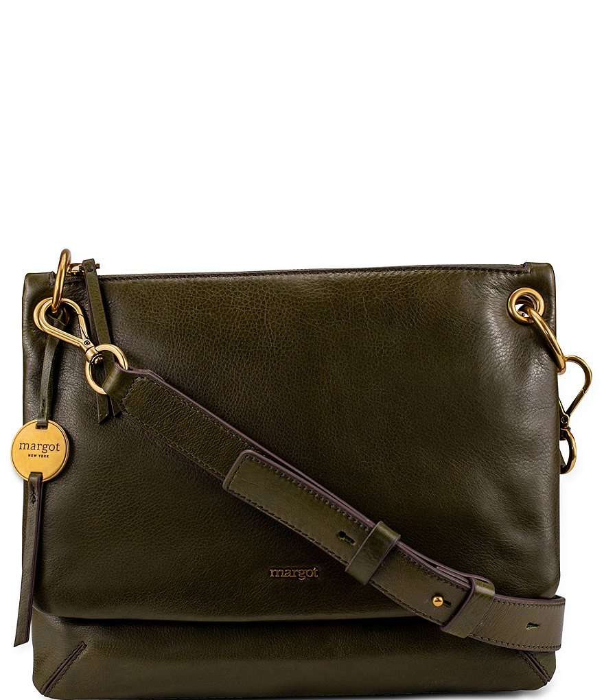 Margot Kiera Double Zip Leather Crossbody Bag