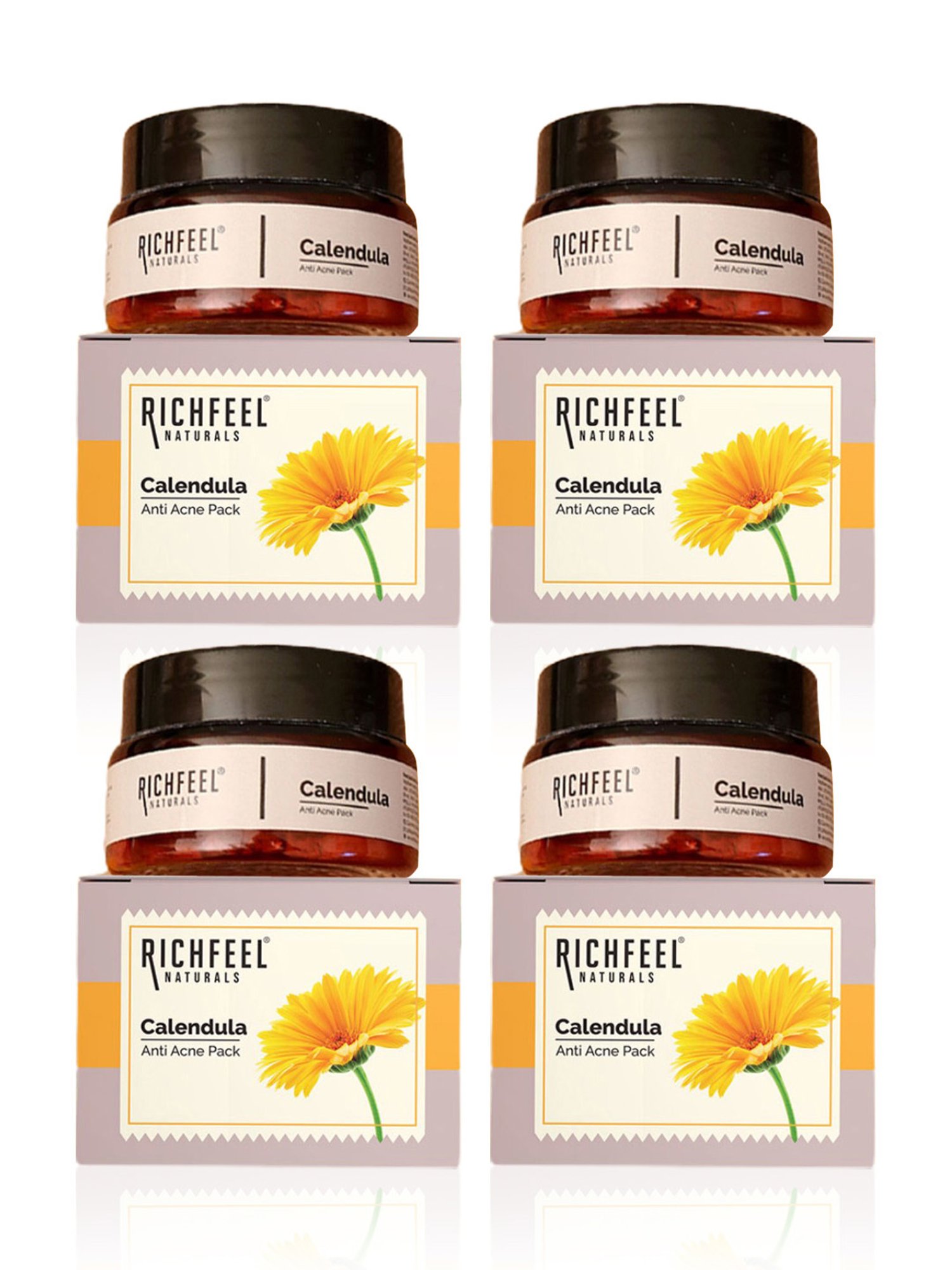 Richfeel Calendula Anti Acne Pack - Pack of 4