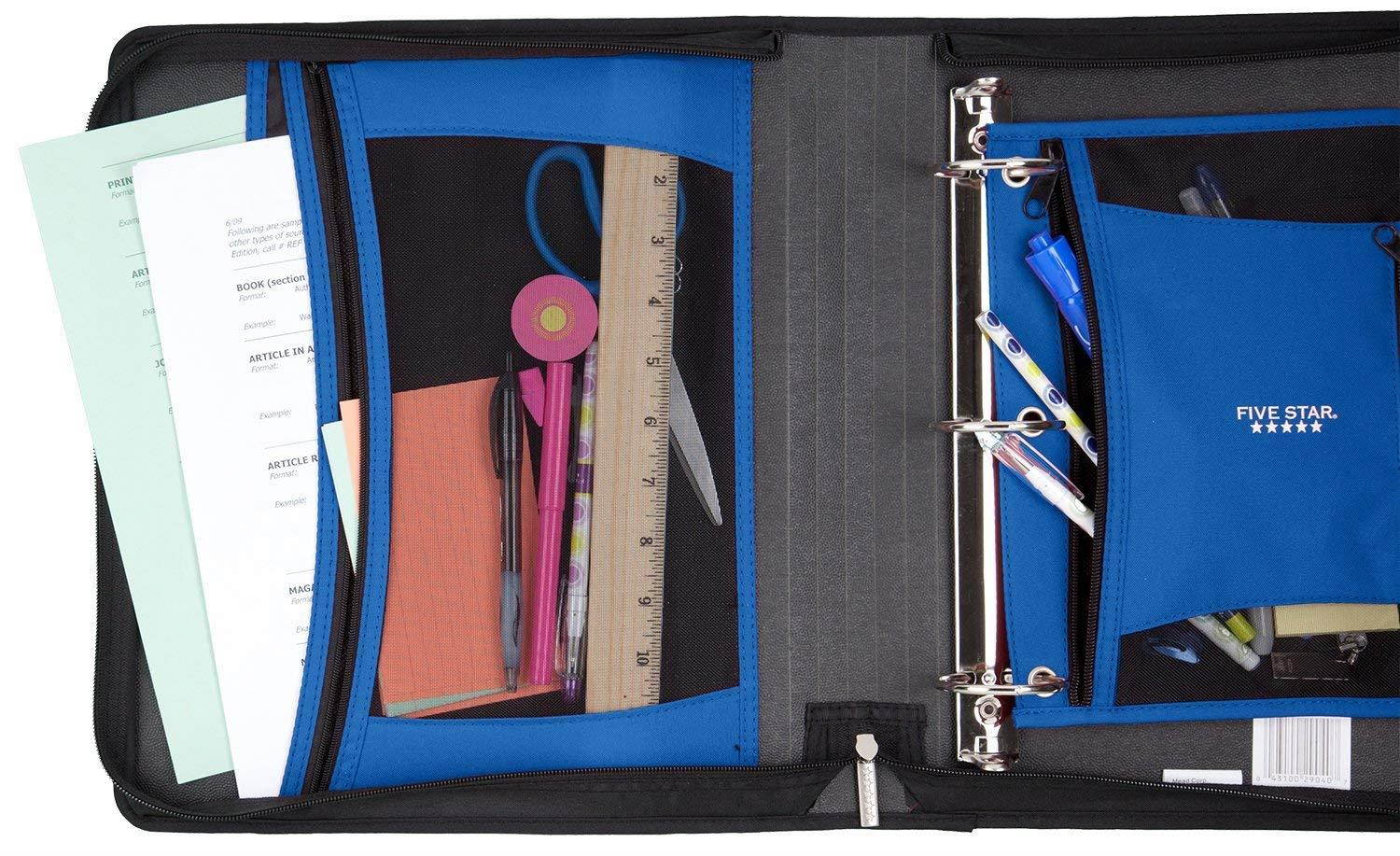 Five Star 2 Inch Zipper Binder, Ring Binder, Xpanz, Color Selected For You (29040)