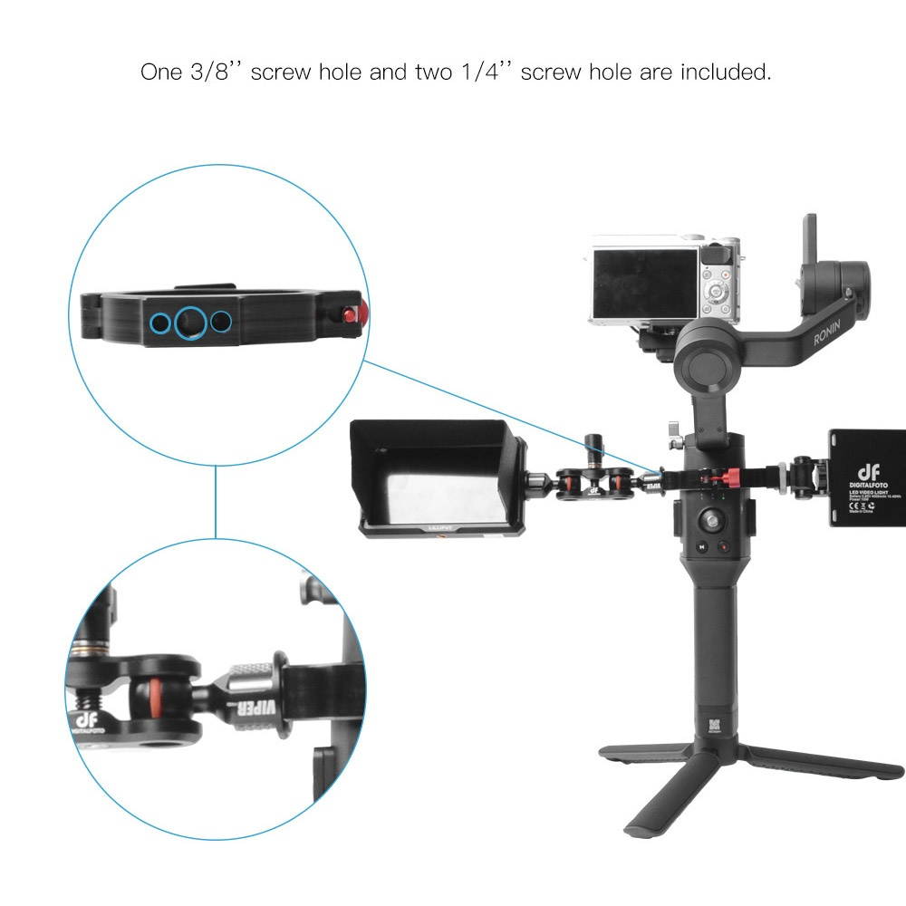 Gimbal Stabilizer Metal Extend Adapter Ring Compatible with DJI Ronin SC for Mounting Monitor Microphone LED Light
