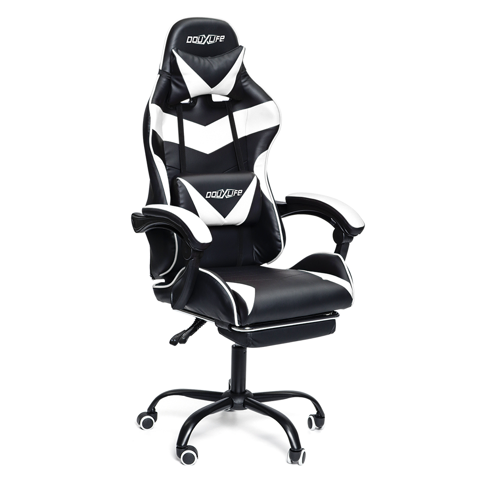 Gaming Chair, Racing Style Computer Desk Chair Padded Armrests Ergonomic Lumbar Support Adjustable Height