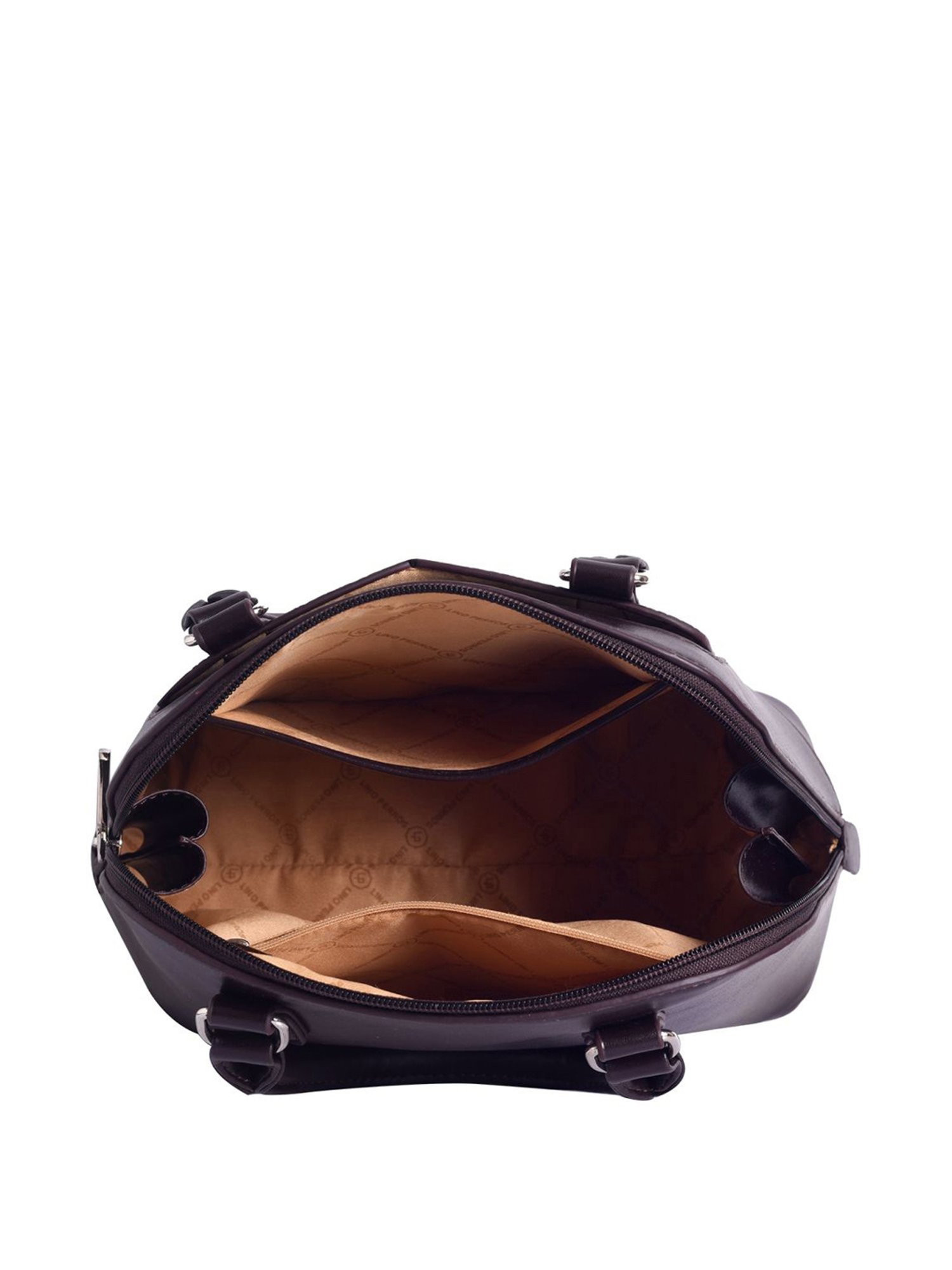 Lino Perros Brown Textured Medium Handbag