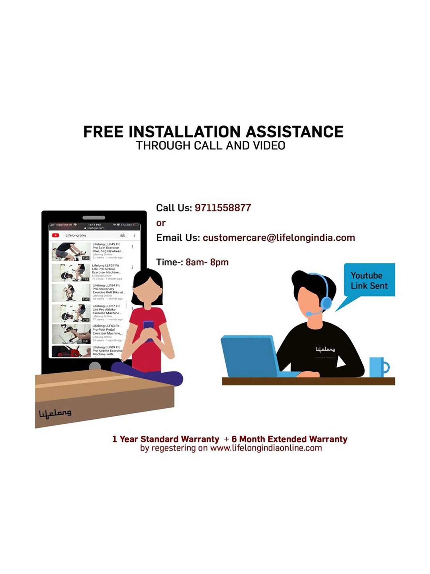 Lifelong FitPro LLTM09 (2.5 HP Peak) Motorized Treadmill