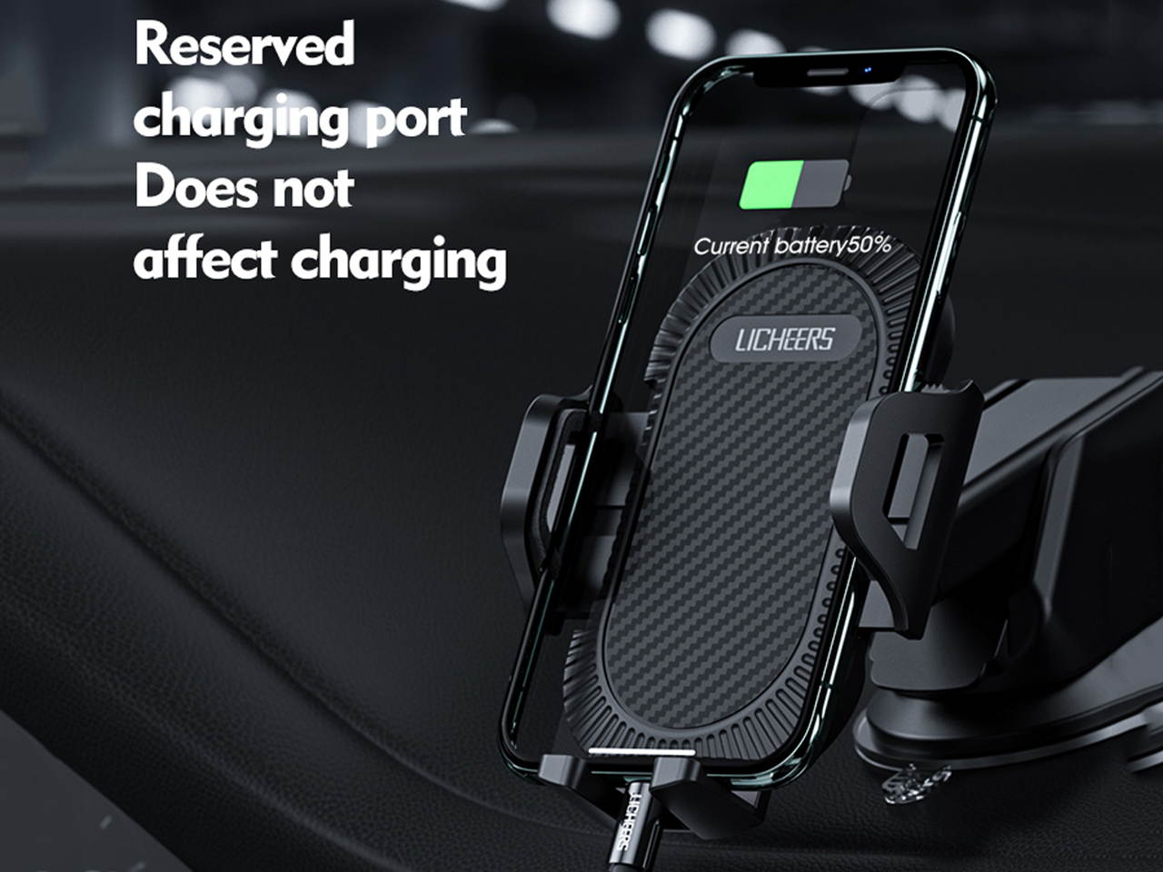 Car Phone Holder Mobile Phone Holder Stand in Car No Magnetic GPS Mount Support Car Phone Mount 360 Degree Rotation For iPhone 11 Pro/11/XS Max/XS/8/7 Xiaomi Samsung