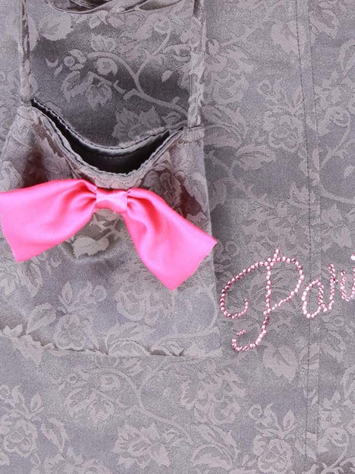 Cutecumber Kids Grey & Pink Printed Full Sleeves Dress