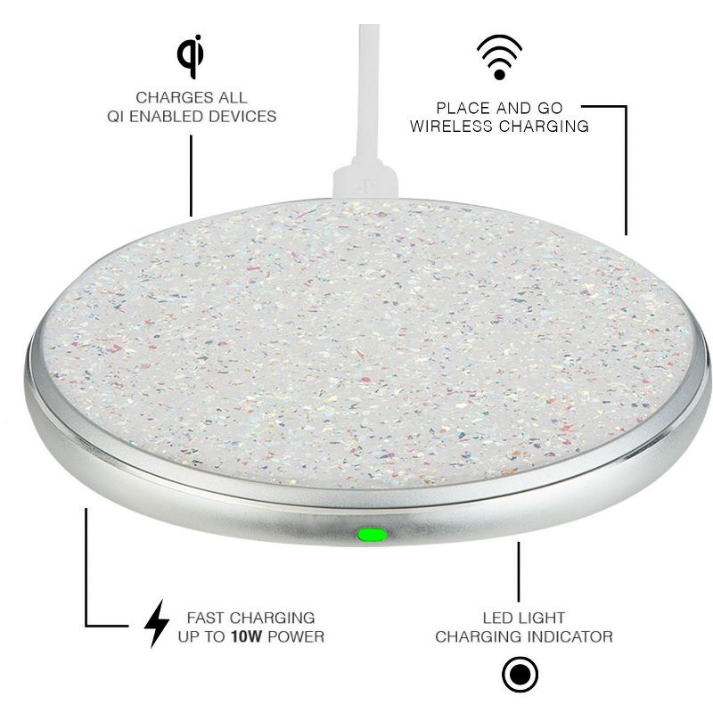 Case-Mate Twinkle Power Disc Wireless Charger - Charges all Qi Enabled Devices
