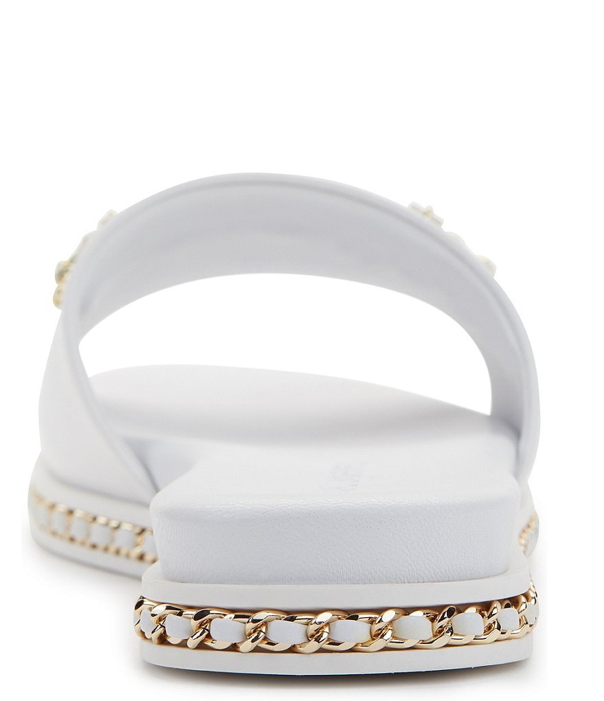 KARL LAGERFELD PARIS Bijou Leather Bling Slides