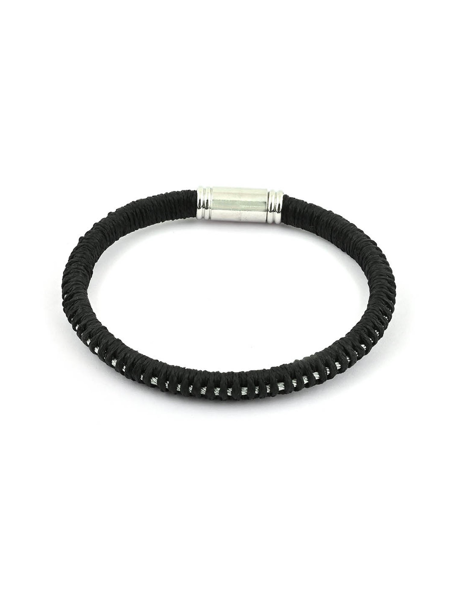 The Bro Code Black Set of 2 Metal with Beaded Bracelet for Men