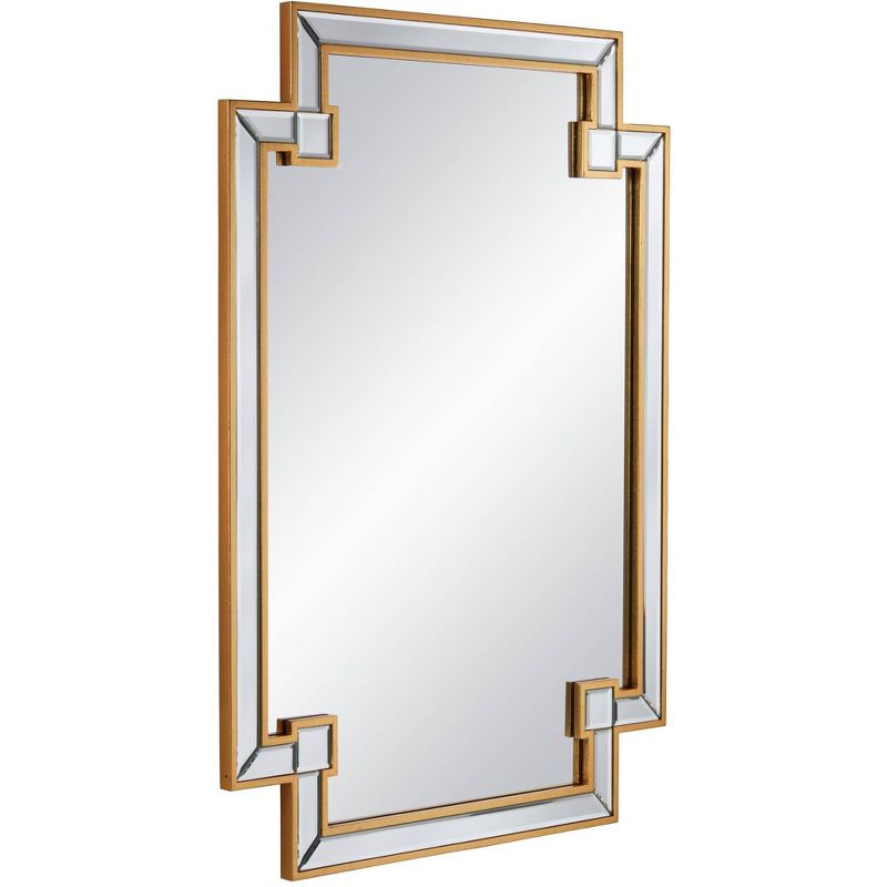 Noble Park Gufin Gold Leaf 27" x 38" Cut Corner Rectangular Mirror