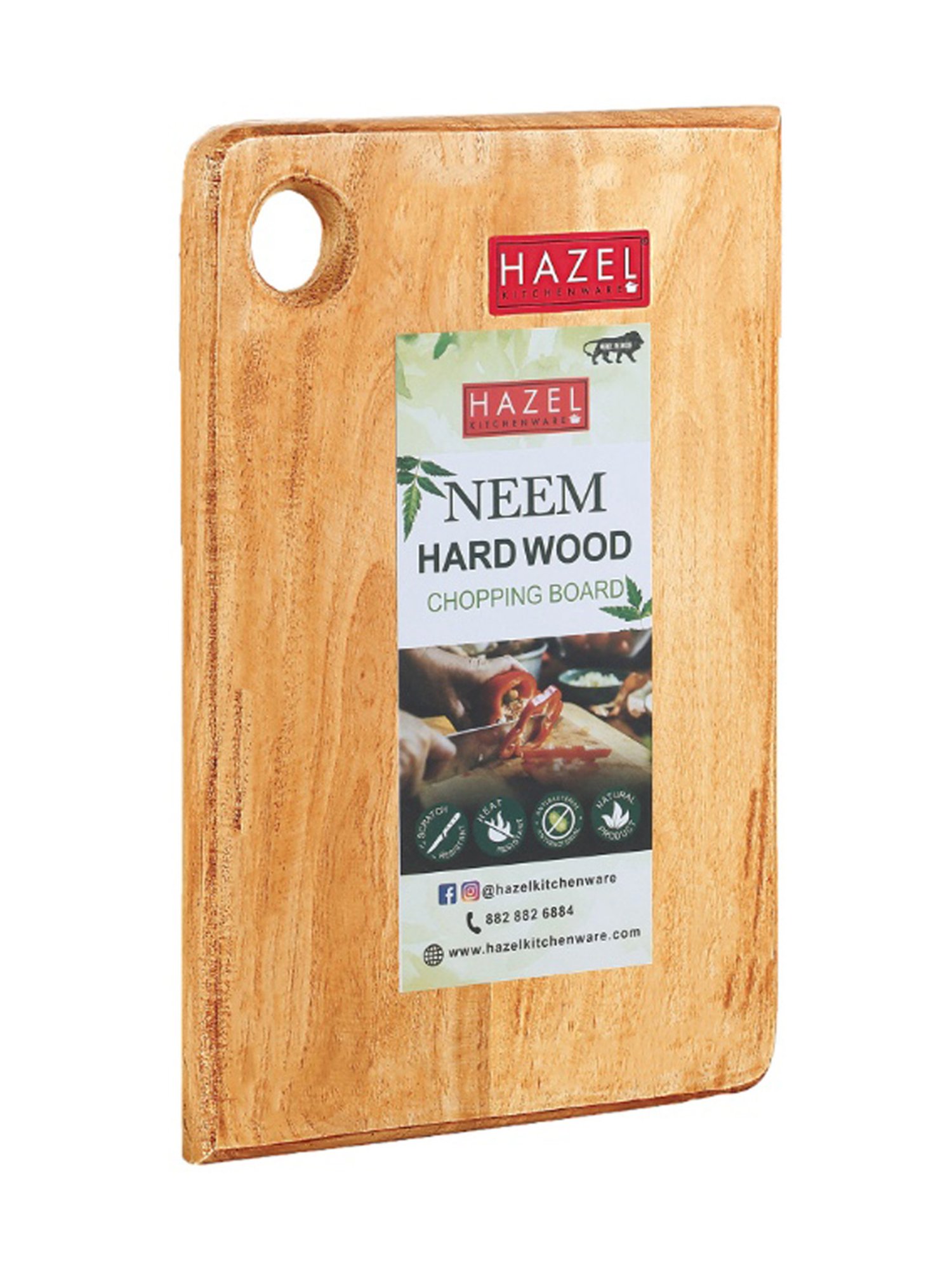 Crayton Natural Beige Mango Wood Chopping Board - Set of 1