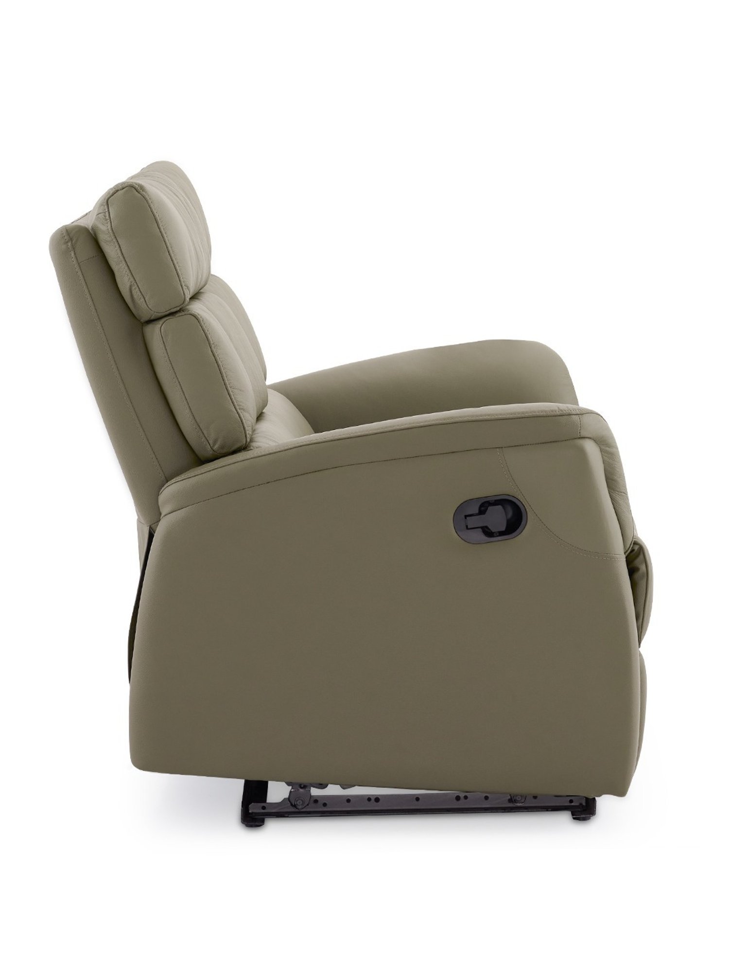 Durian Amanda Olive Green Leather 2 Seater Reclining Sofa