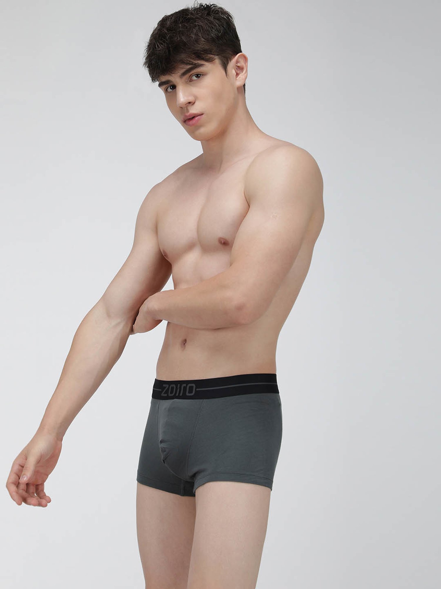 Zoiro Steal Grey Regular Fit Trunks